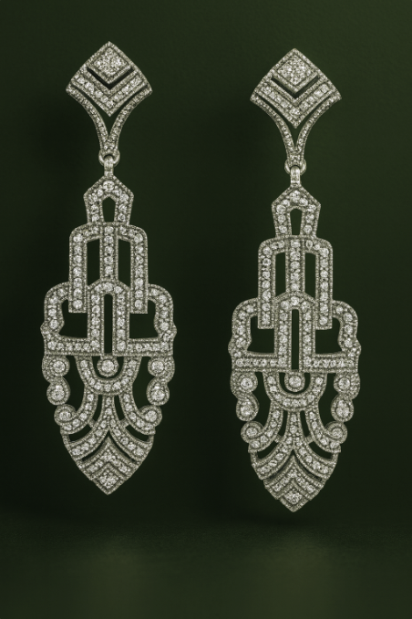 Geometric Deco Statement Earrings