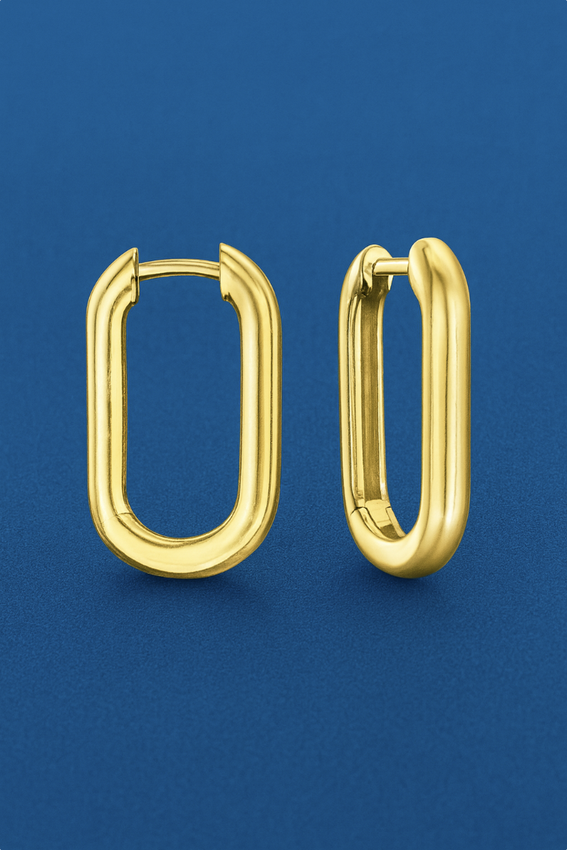 Sculpted Gold Hoops