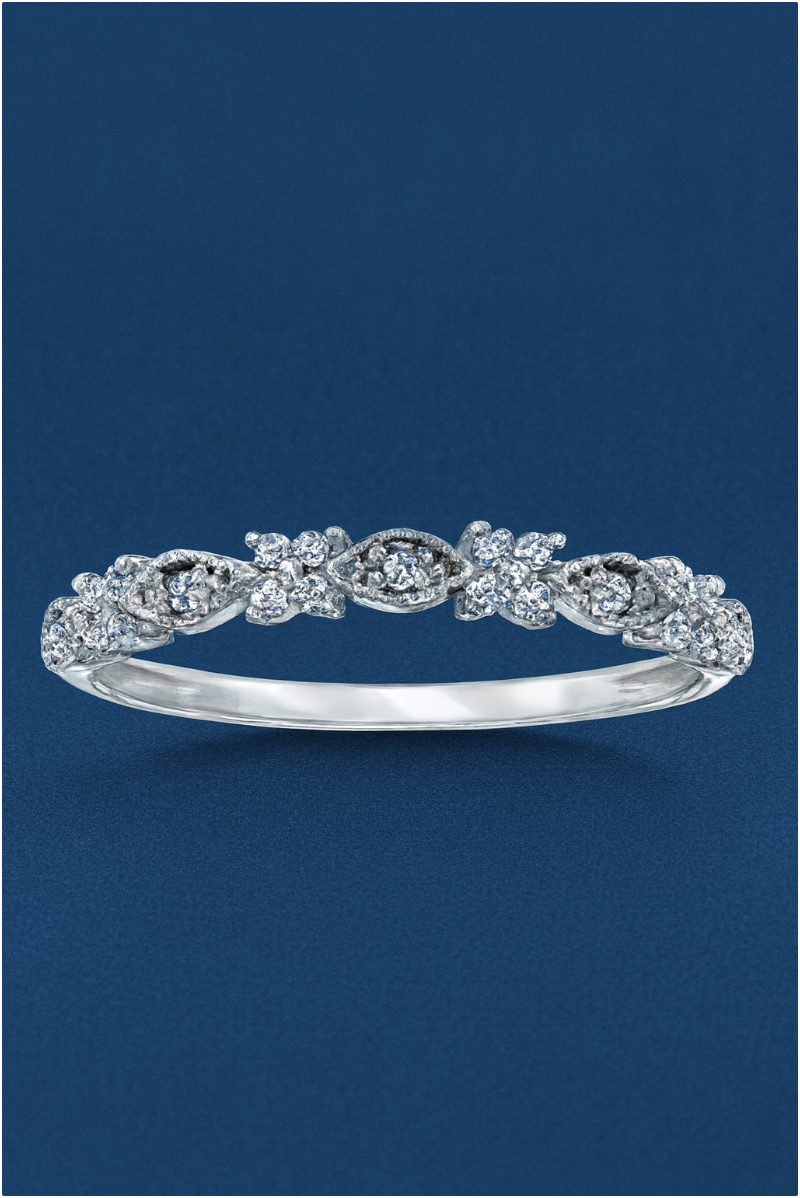 Floral Diamond Band