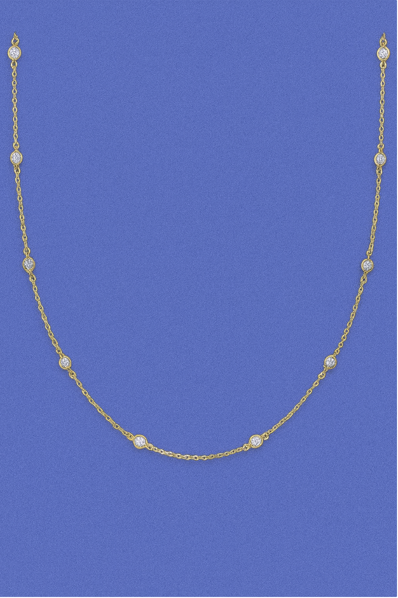 Bezel Station Necklace