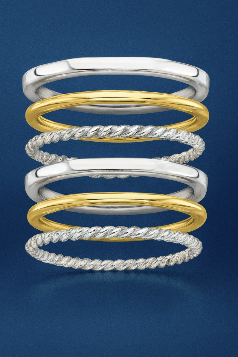Stacked Mixed-Metal Rings