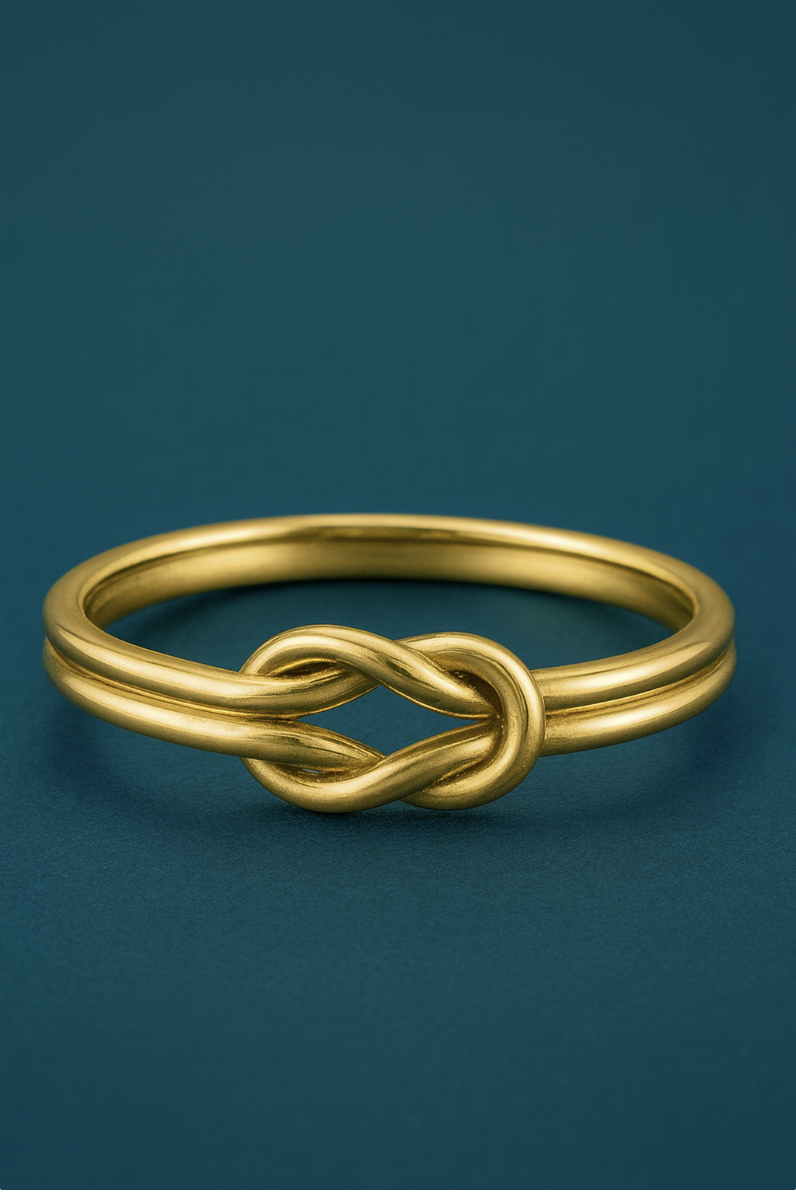 Golden Love Knot Ring