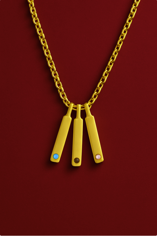 Memory Bar Necklace — year-count diamonds