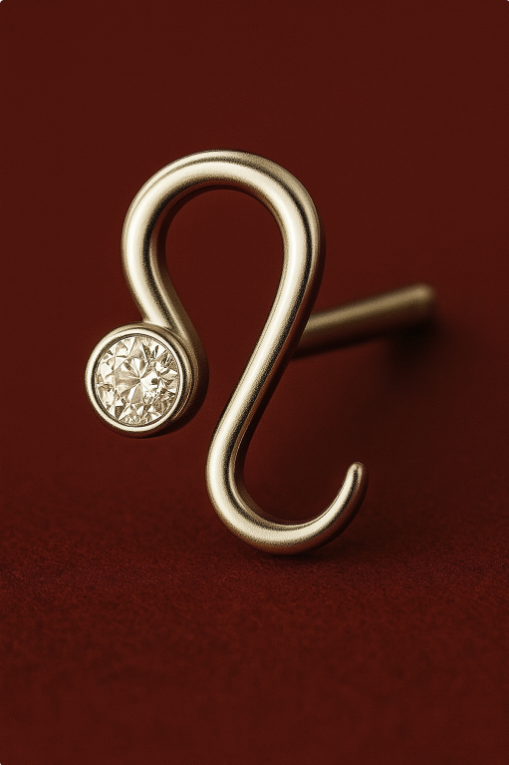 Leo Zodiac Stud