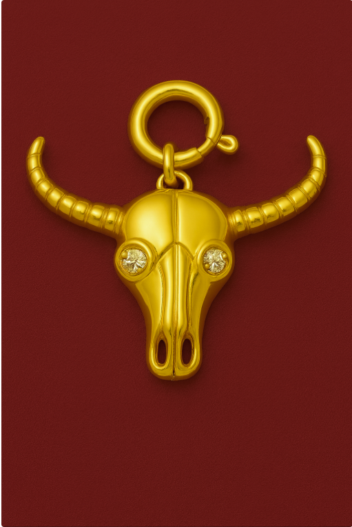 Bull Skull Charm
